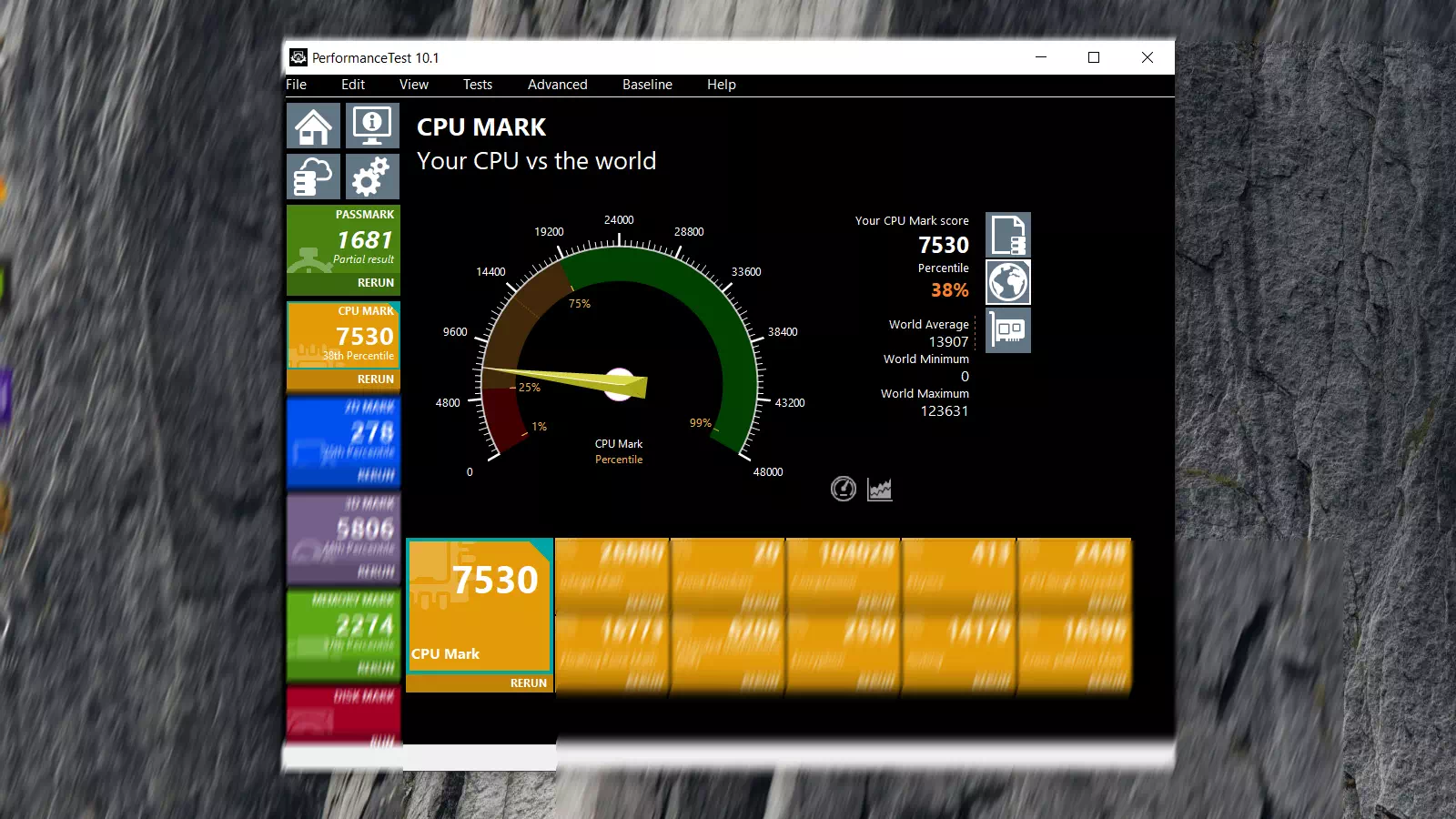результаты Asus TUF Gaming FX505GE в CPU Mark результаты Asus TUF Gaming FX505GE в CPU Mark