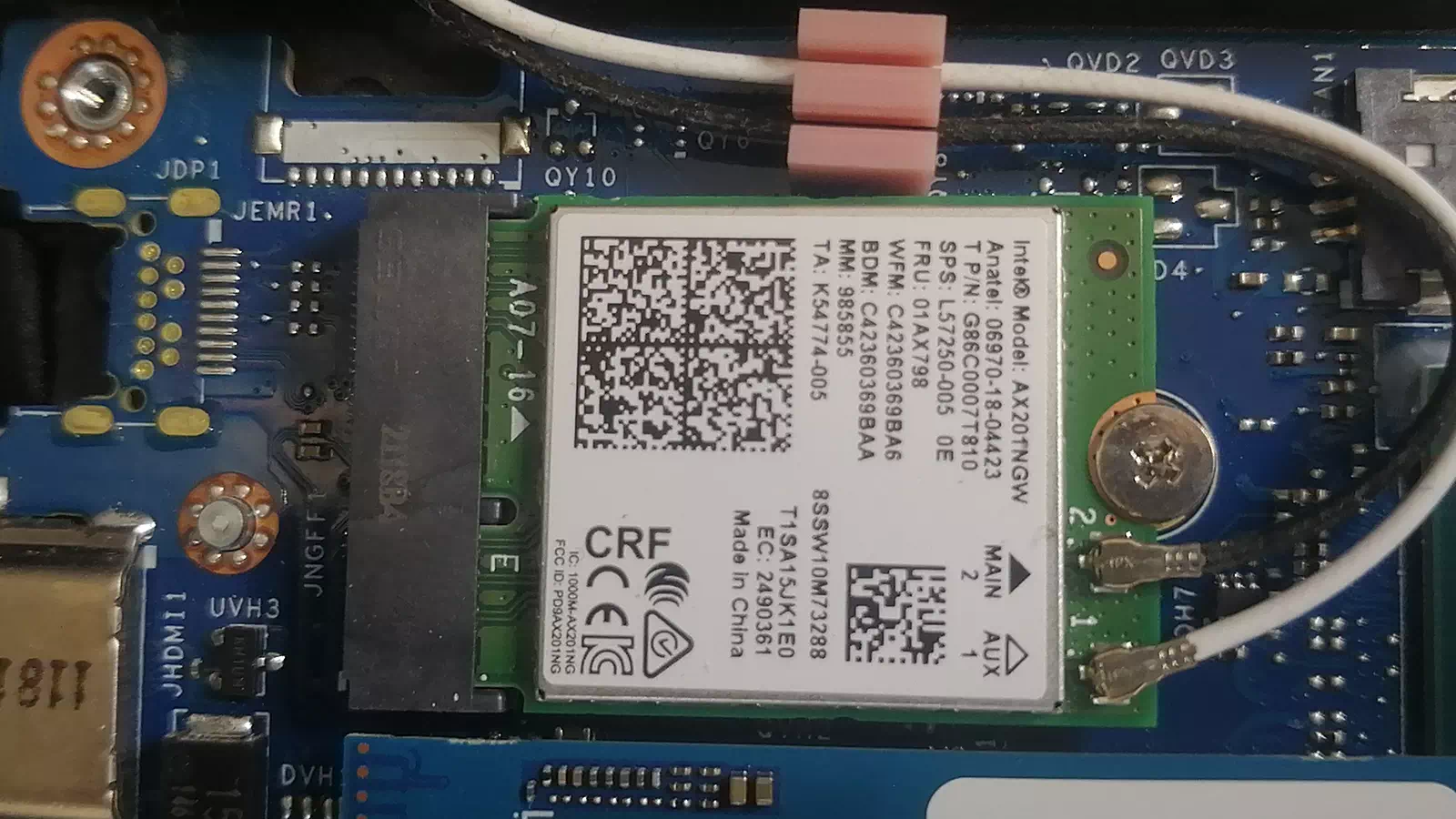 Intel AX201NGW в Acer Nitro 5 Intel AX201NGW