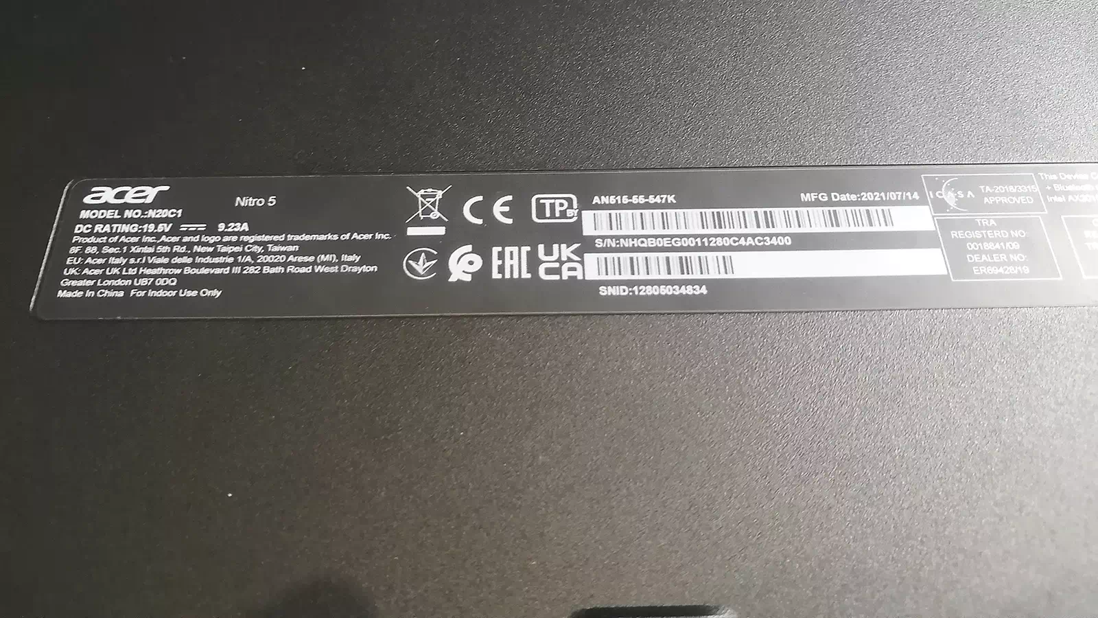 комплектующие Acer Nitro 5 комплектующие Acer Nitro 5